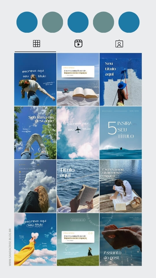 Pack 6 Azul Visual Creator