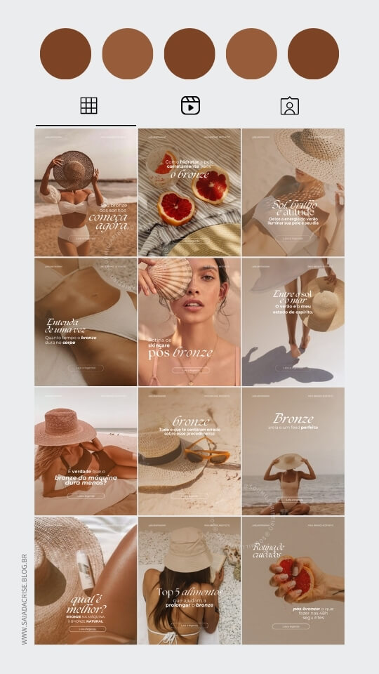 SP Pack Feed Minimalista 49 Pack Bronze Aesthetic