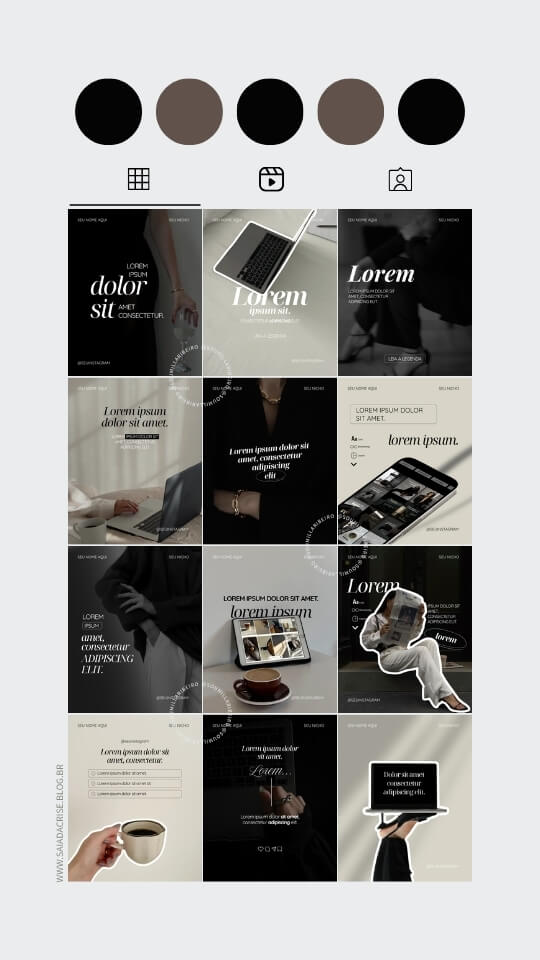 Mockup Pack Black Minimal Authentique Creator