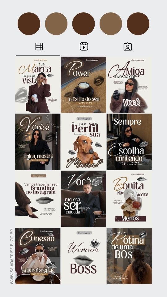 Pack Trend Instagram Marrom Visual Creator