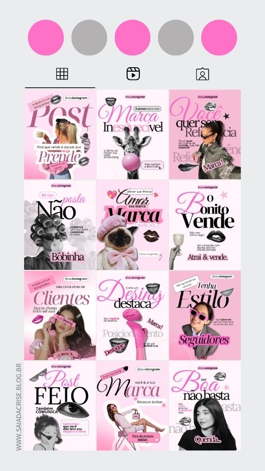 Pack Trend Instagram Pink Visual Creator